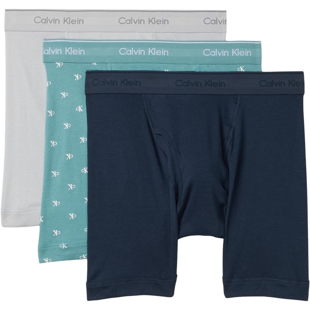 image:imageCalvin Klein Mens Cotton Classics 3Pack TrunkMicro ChipDiamond LogoZoni BeachInk