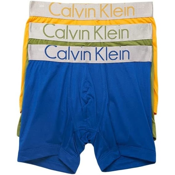 image:imageCalvin Klein Mens Cotton Classics 3Pack TrunkSurf the WebTrippyCalliste Green
