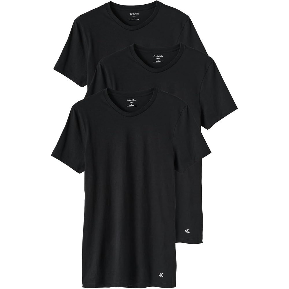 image:imageCalvin Klein Mens Cotton Classics 3Pack Undershirts3 Black Crewneck