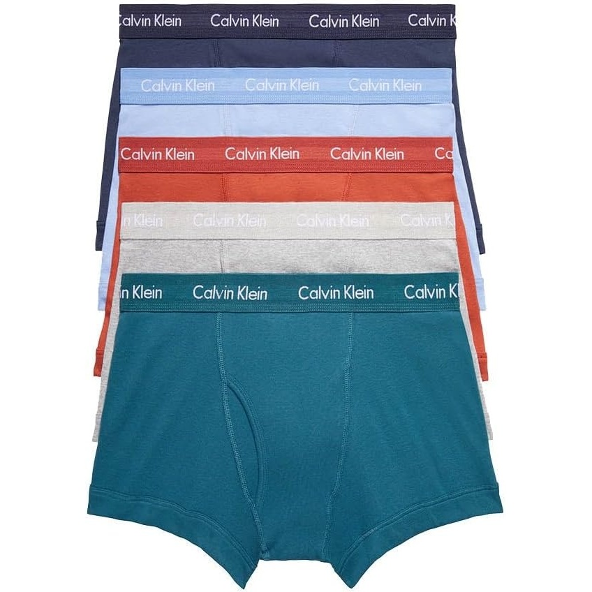 image:imageCalvin Klein Mens Cotton Classics 3pack TrunkAtlantic DeepCinnabarGrey HeatherBel Air BlueBlueberry