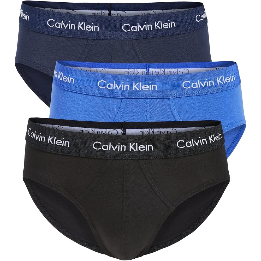 image:imageCalvin Klein Mens Cotton Stretch 3Pack BriefBlackBlueCobalt