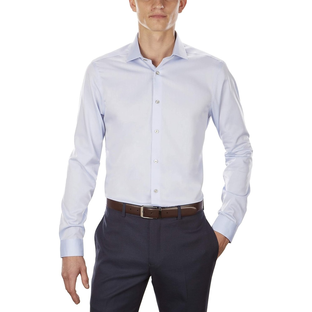 image:imageCalvin Klein Mens Dress Shirt Customize Your Own Shirt SolidBlue