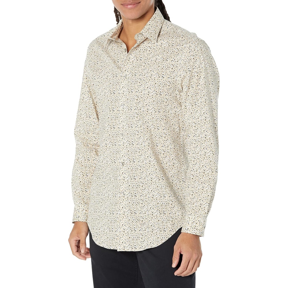 image:imageCalvin Klein Mens Dress Shirt Customize Your Own Shirt SolidTaupe