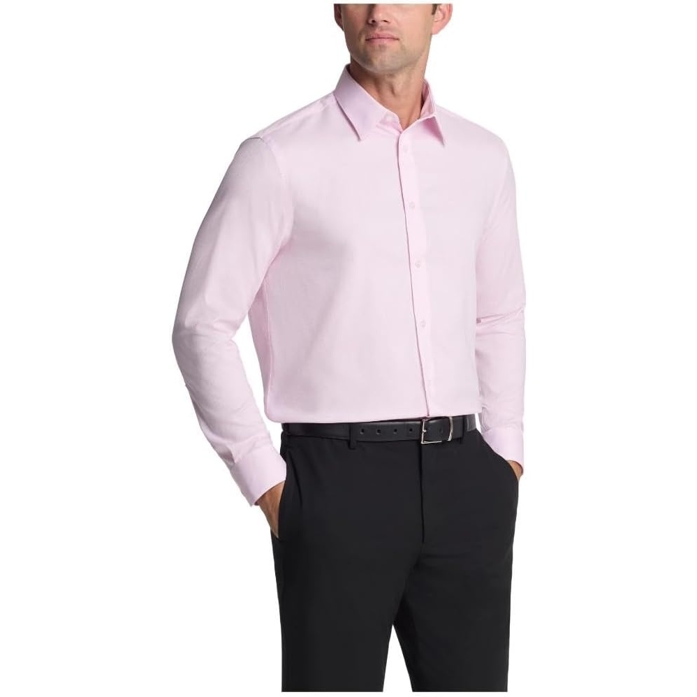 image:imageCalvin Klein Mens Dress Shirt Regular Fit Non Iron Stretch SolidPink