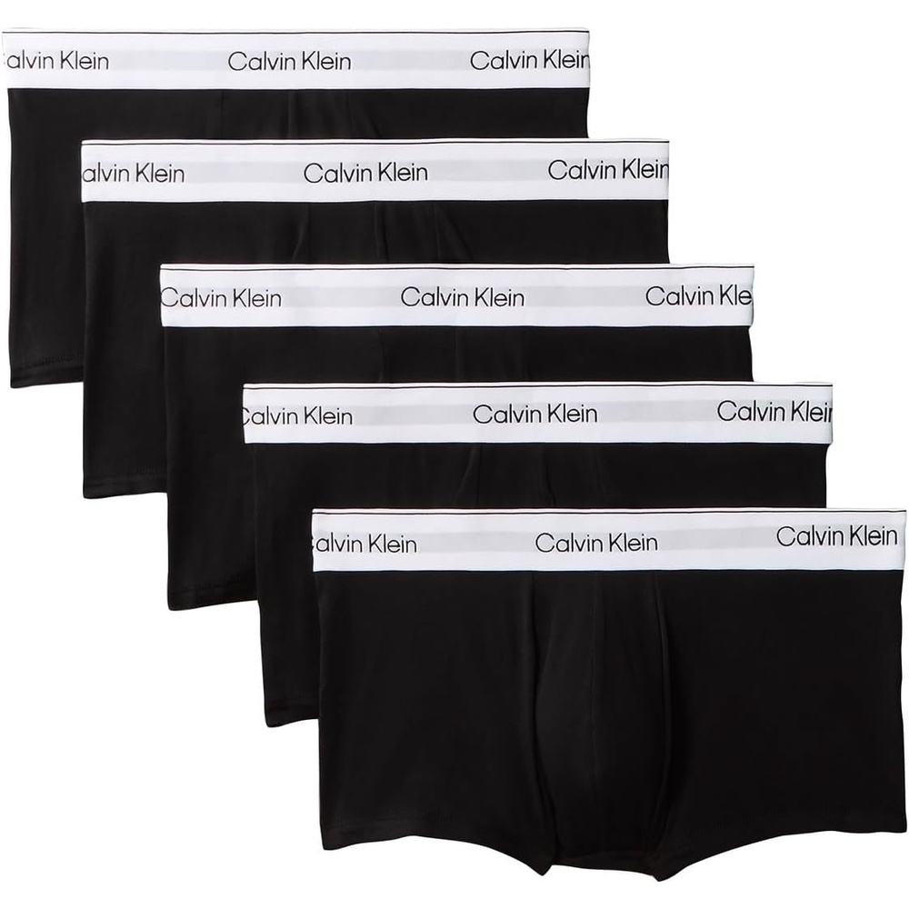 image:imageCalvin Klein Mens Icon Cotton Stretch 5pack Low Rise Trunk5 Black