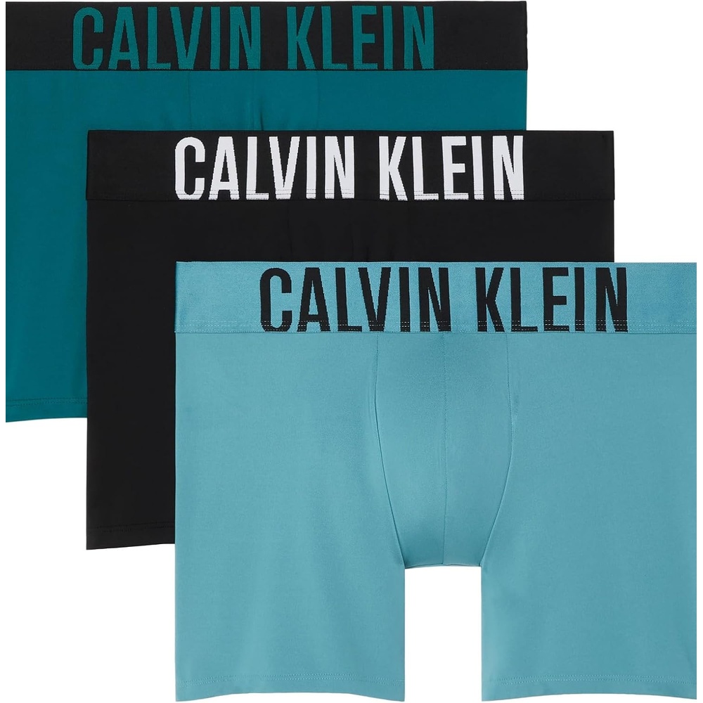 image:imageCalvin Klein Mens Intense Power 3pack Boxer BriefAqua Bar  Black  Brisk Blue