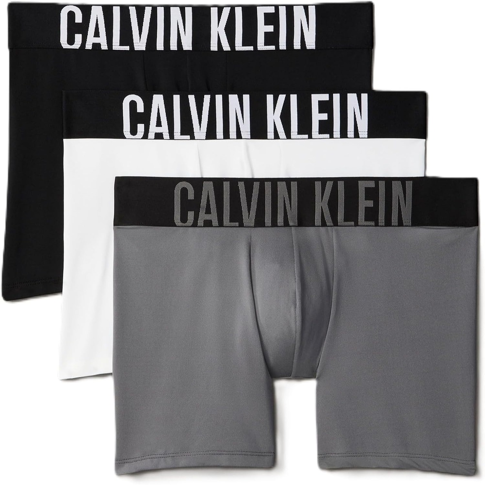 image:imageCalvin Klein Mens Intense Power 3pack Boxer BriefBlack  Grey Sky  White