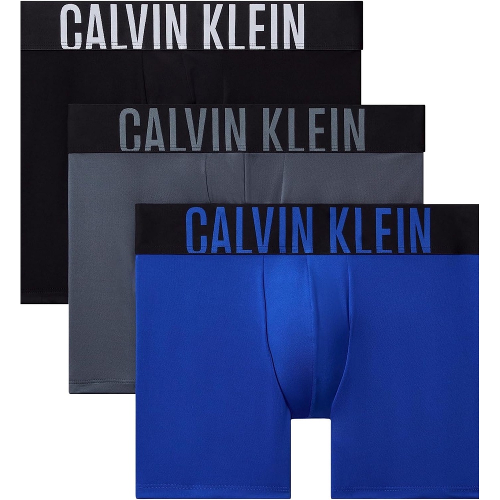 image:imageCalvin Klein Mens Intense Power 3pack Boxer BriefBlack  Royalty  Turbulence