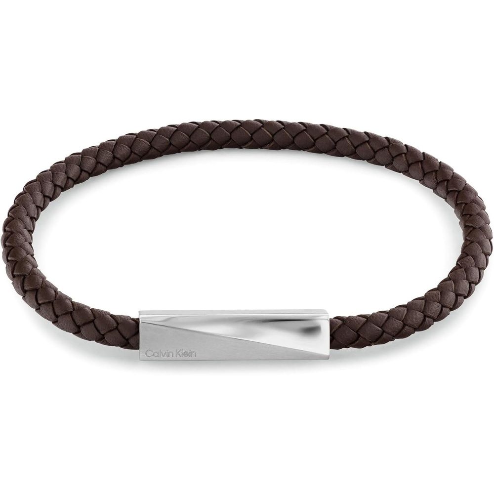 image:imageCalvin Klein Mens Jewelry  Iconic ID Black Leather Bracelet  Modern Elegance  Premium Fashion for Everyday Wear  Gift for HimChocolate