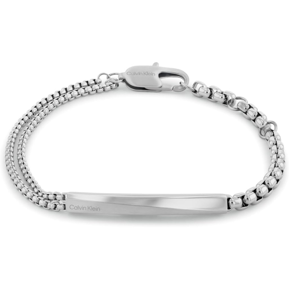 image:imageCalvin Klein Mens Jewelry  Iconic ID Chain Link Bracelet  Stainless Steel  Modern Statement Accessory  Gift for HimSilver