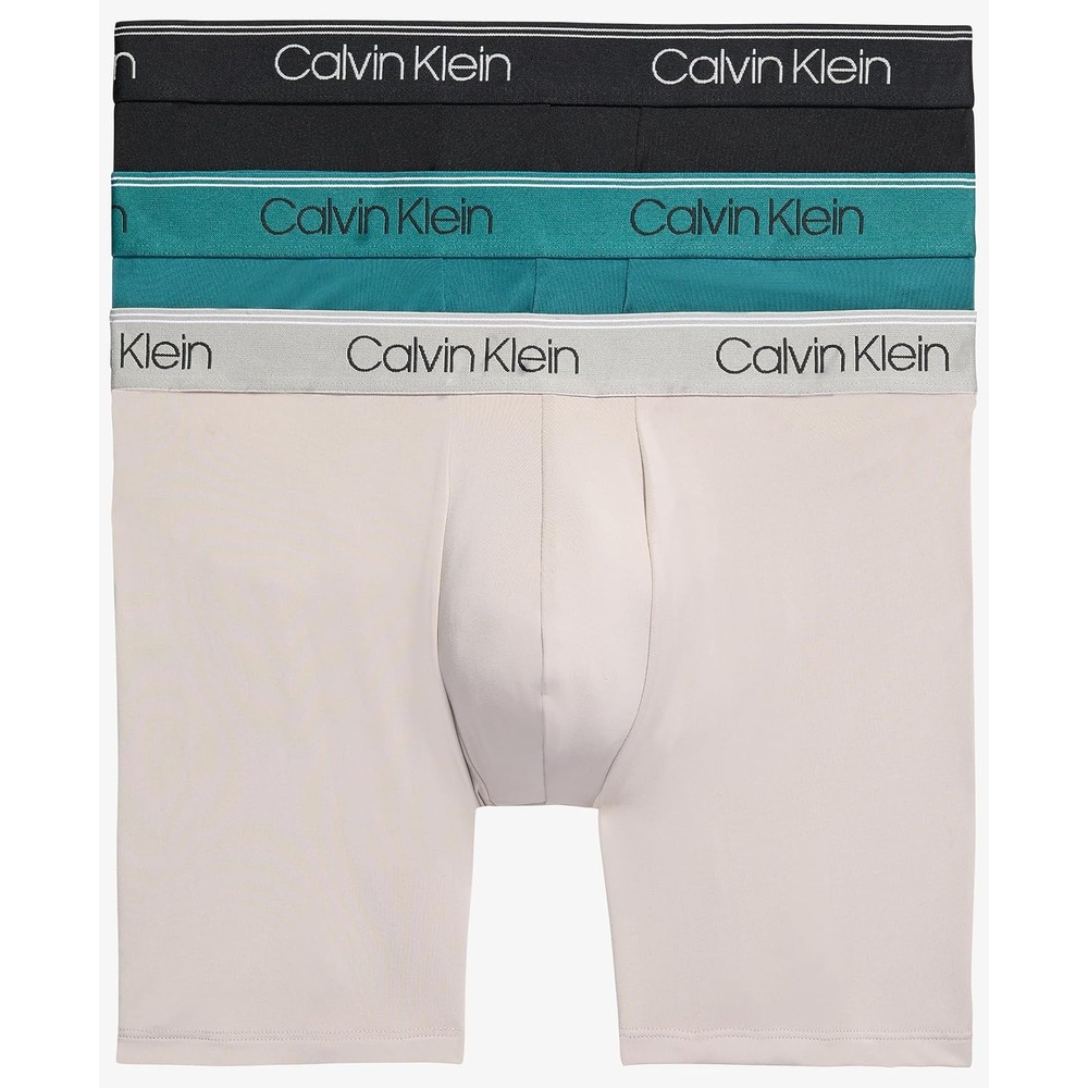 image:imageCalvin Klein Mens Micro Stretch 3pack Boxer BriefBlack Ash Mediterranea