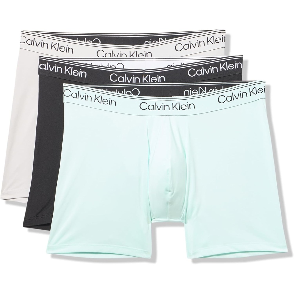image:imageCalvin Klein Mens Micro Stretch 3pack Boxer BriefBlack Light Cast Feel the Mint