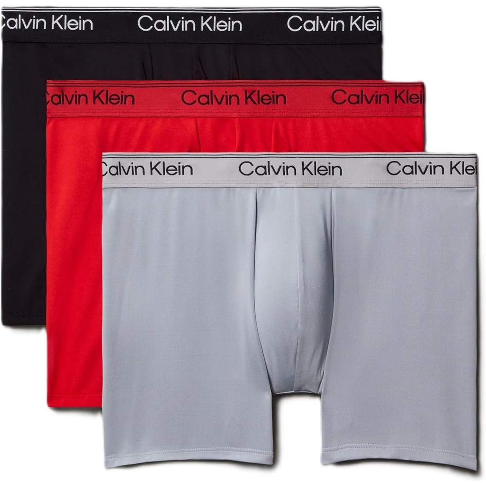 image:imageCalvin Klein Mens Micro Stretch 3pack Boxer BriefBlack Sleet Adrenaline Rush