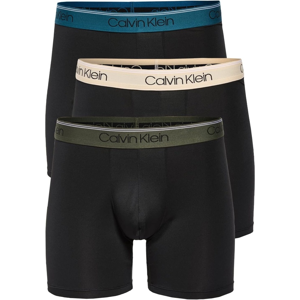image:imageCalvin Klein Mens Micro Stretch 3pack Boxer BriefBlack Bodies W Olive Tapioca Legion Blue Wbs