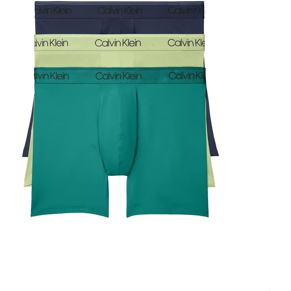 image:imageCalvin Klein Mens Micro Stretch 3pack Boxer BriefCobalt Sapphire Spring Distorted Blue