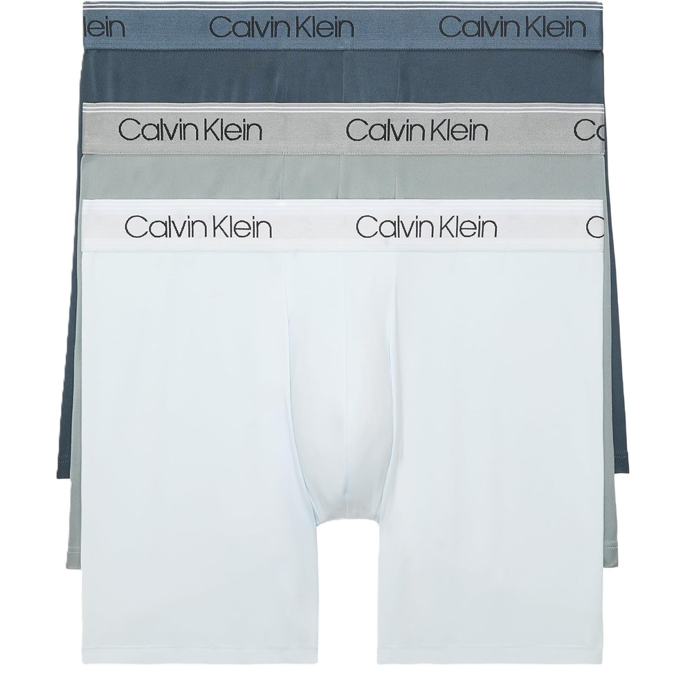 image:imageCalvin Klein Mens Micro Stretch 3pack Boxer BriefHemisphere Blue  Plein Air  Convoy
