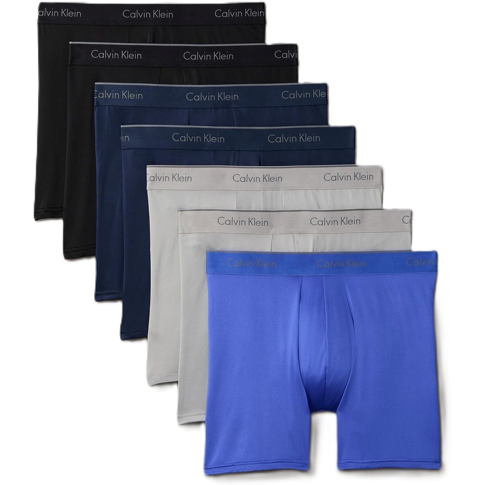 image:imageCalvin Klein Mens Micro Stretch 7Pack Boxer Brief2 Black  2 Blue Shadow  2 Medium Grey  1 Cobalt Water