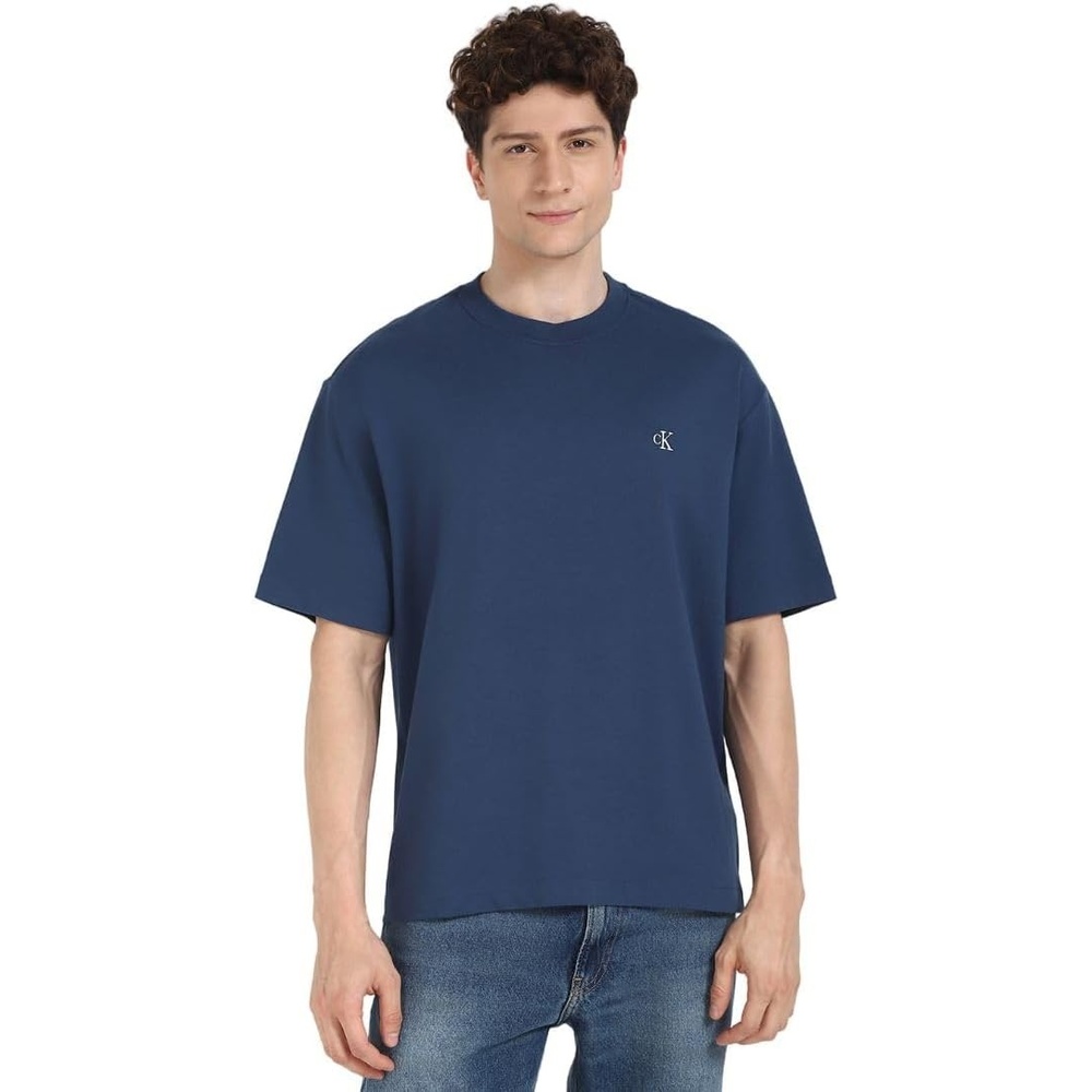 image:imageCalvin Klein Mens Relaxed Fit Archive Logo Crewneck TShirtInsignia Blue