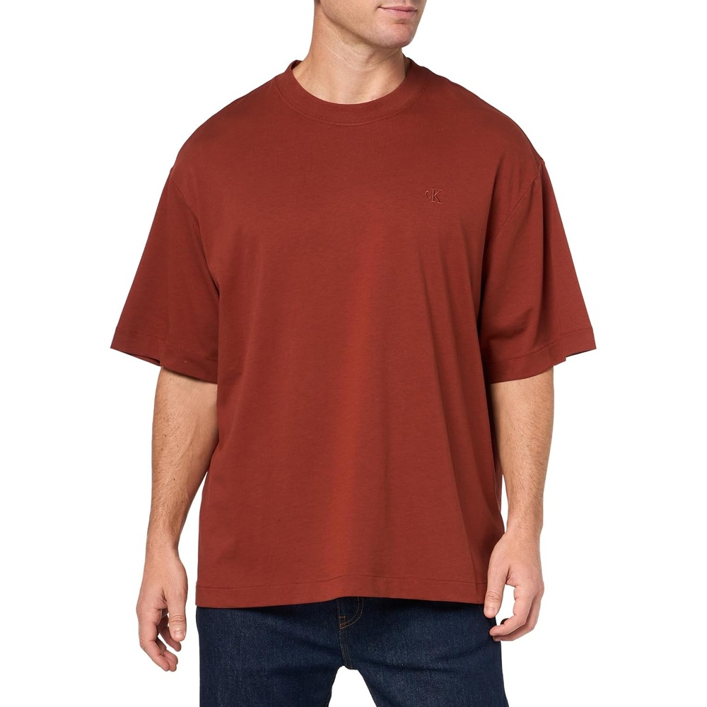 image:imageCalvin Klein Mens Relaxed Fit Archive Logo Crewneck TShirtRoasted Russet