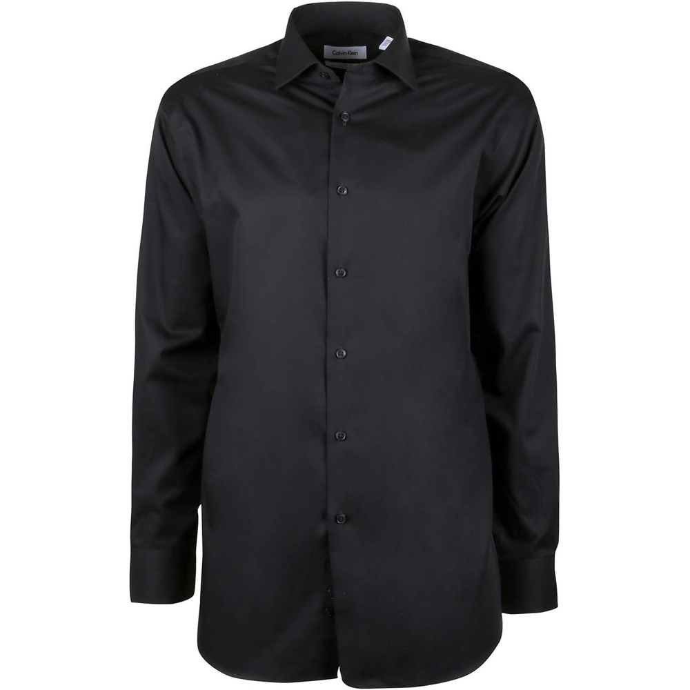 image:imageCalvin Klein Mens Slim Fit NonIron Herringbone Dress ShirtBlack