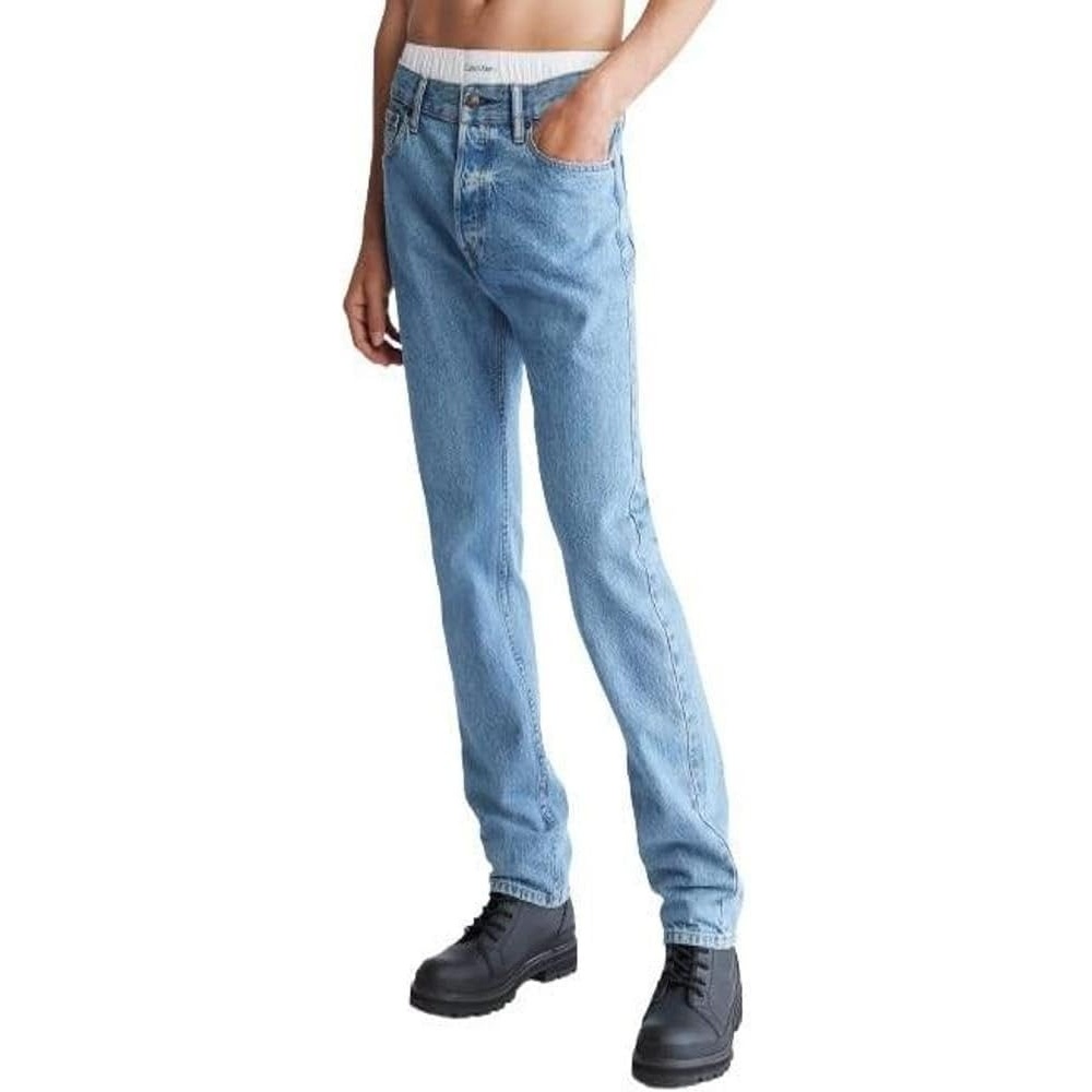 image:imageCalvin Klein Mens Straight Fit JeansDesert Blue