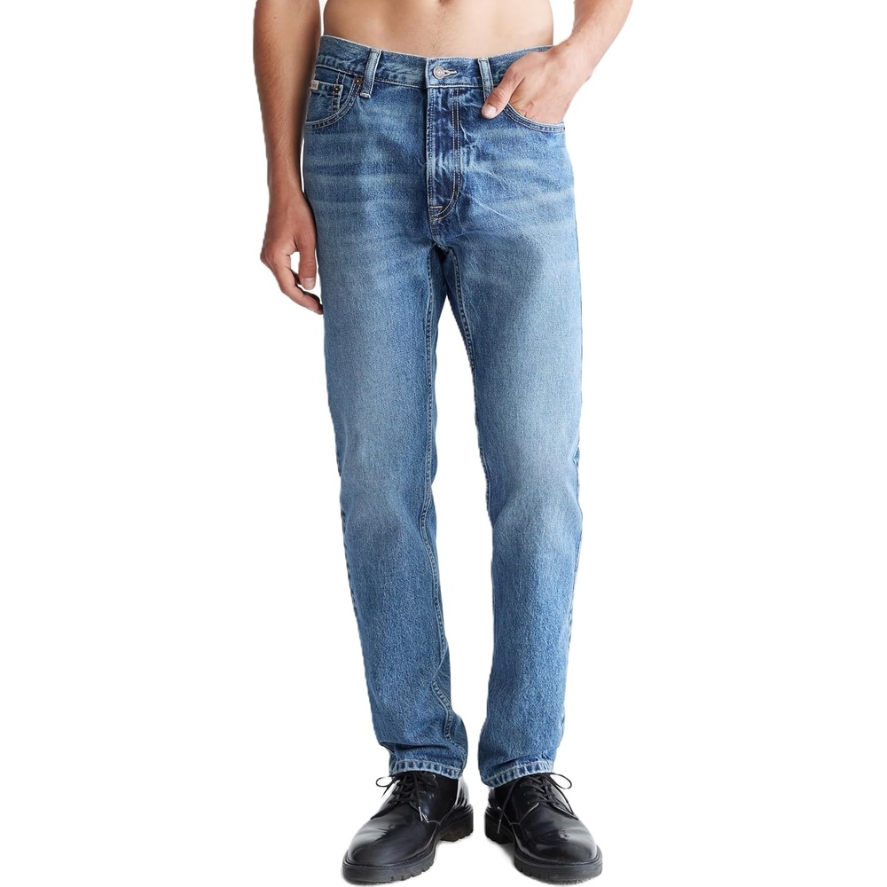 image:imageCalvin Klein Mens Straight Fit JeansTinted Ck Stone