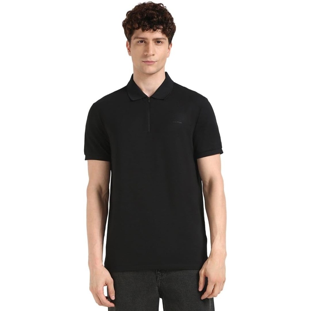 image:imageCalvin Klein Mens Tech Zip PoloBlack