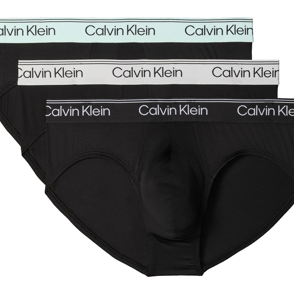 image:imageCalvin Klein Mens Underwear Micro Stretch 3pack Hip BriefBlack Bodies W Black Light Cast Feel the Mint Wbs