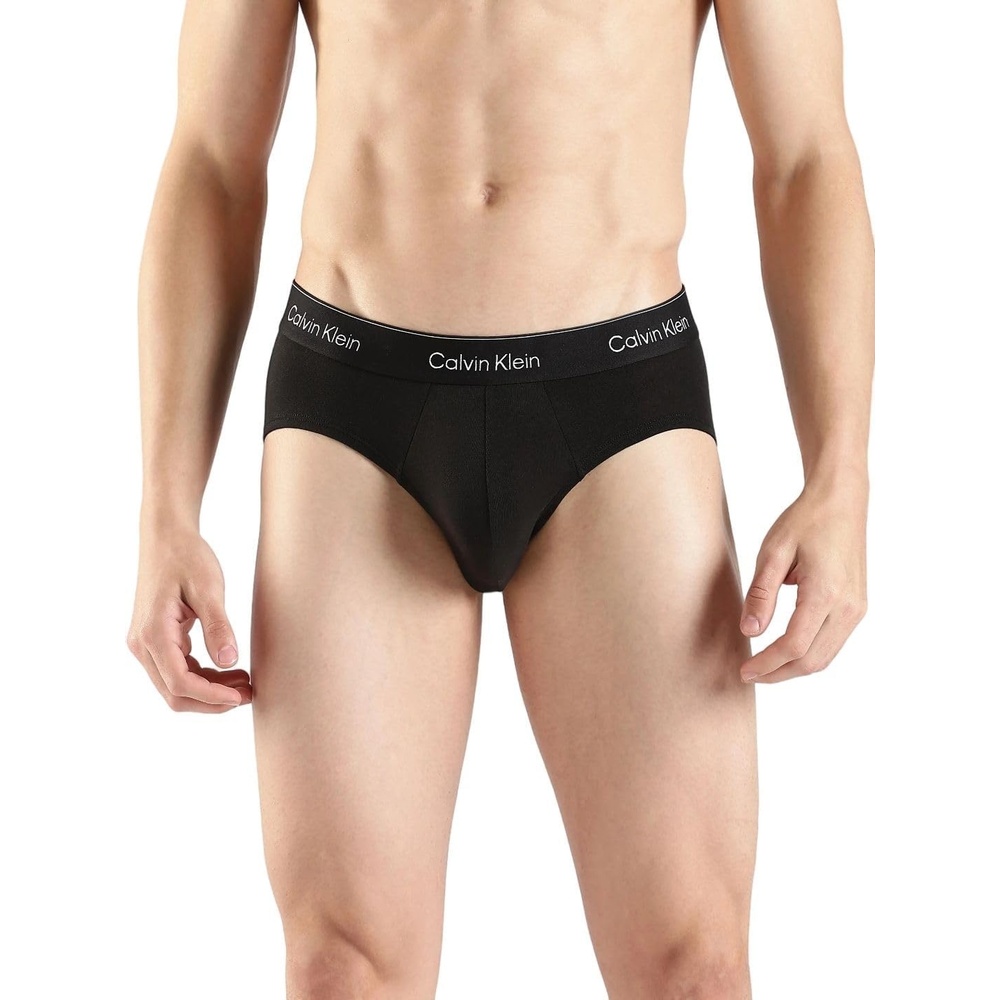 image:imageCalvin Klein Underwear Mens Icon Cotton Stretch Briefs 3 Pack3 Black W Black Wbs