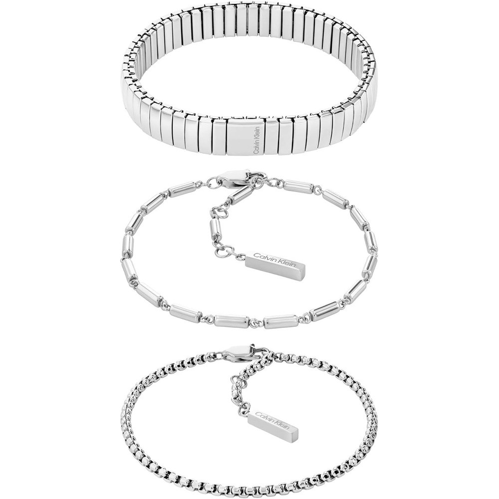 image:imageCalvin Klein Womens CK Stacked Bracelet  Modern Layered Design Fashion Jewelry Gift for HerSilver