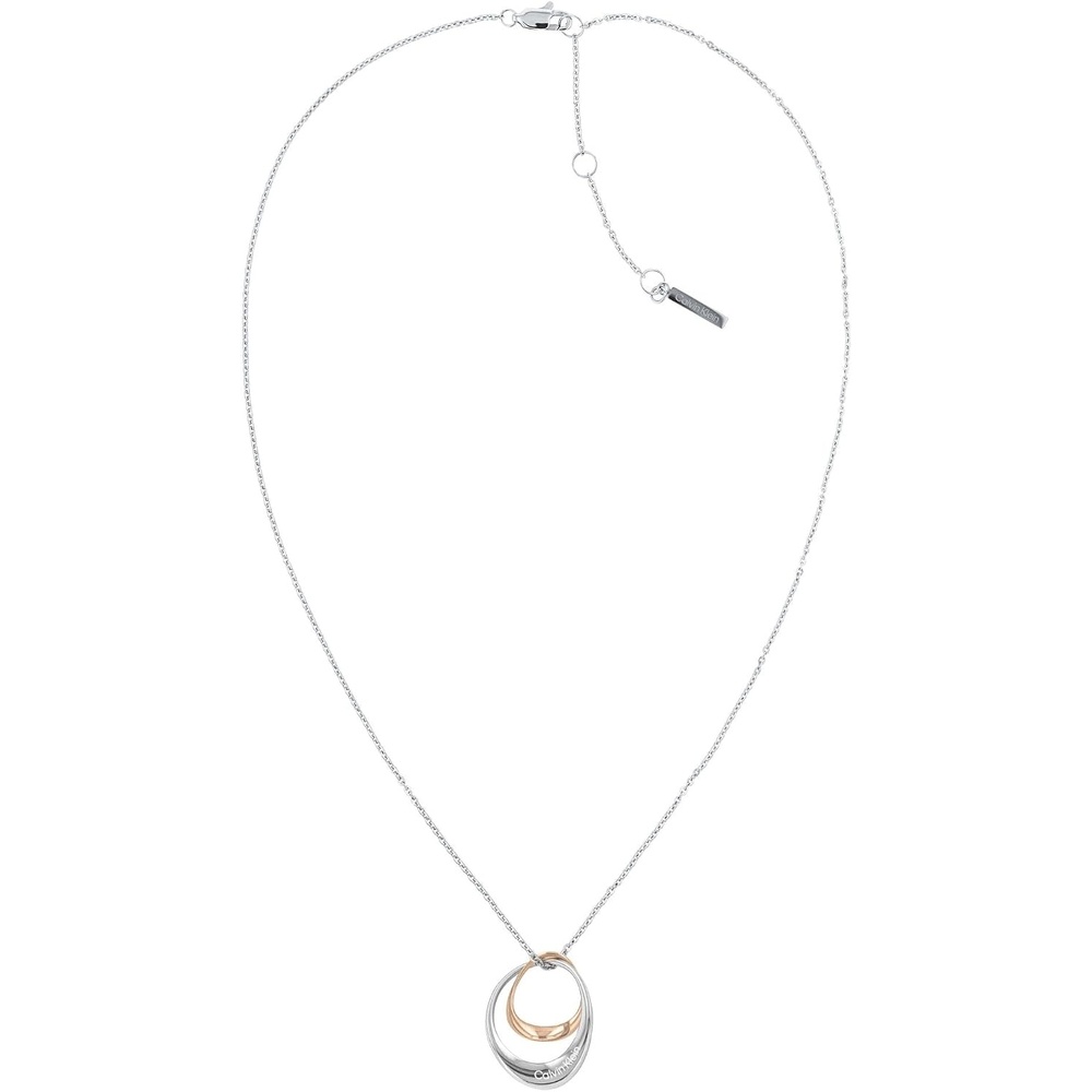image:imageCalvin Klein Womens Pendant Necklace Sculptural Contours for Elegant Style in Polished FinishTwo Tone
