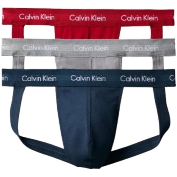 image:imageCalvin Klein mens Cotton Stretch 3pack Jock StrapConvoy  Juneberry  Navy Stone