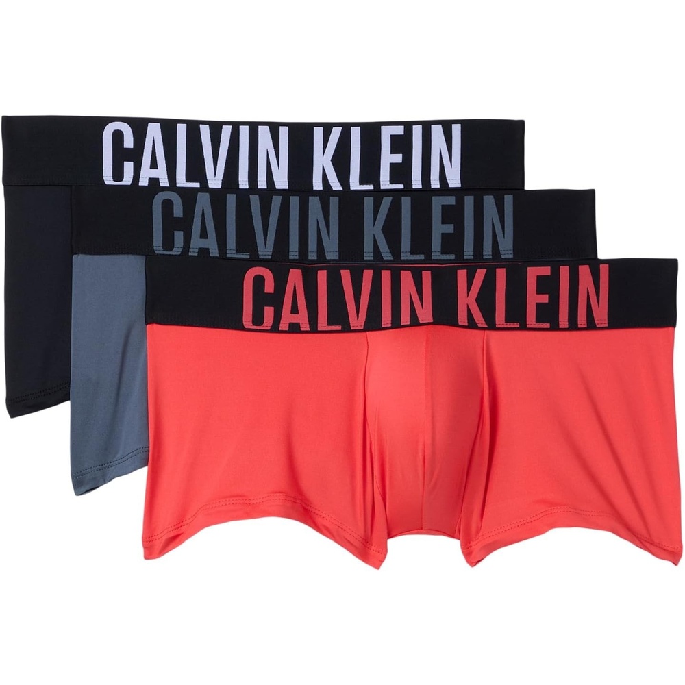 image:imageCalvin Klein mens Intense Power 3pack Low Rise TrunkBlackTurbulenceVermillion Brown