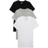 Black  Grey Heather  White Vneck