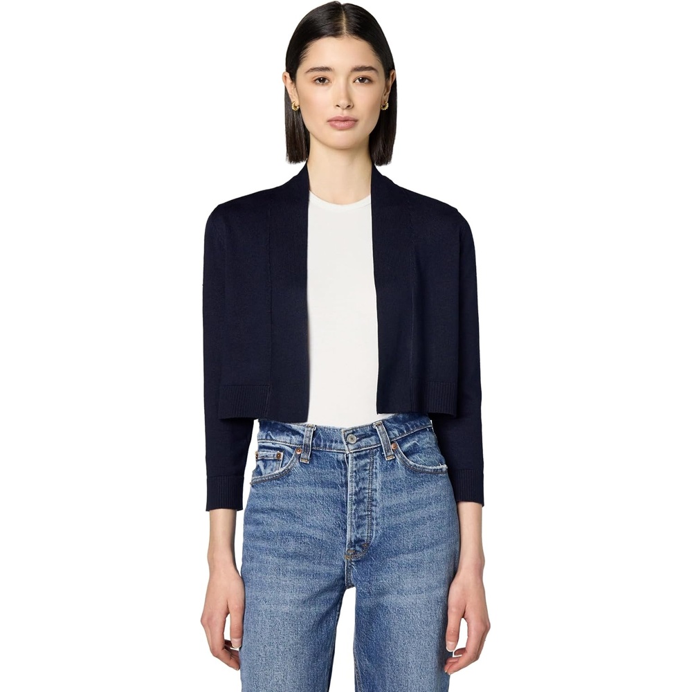 image:imageCalvin Klein 34 Sleeve Open Front ShrugIndigo Knit