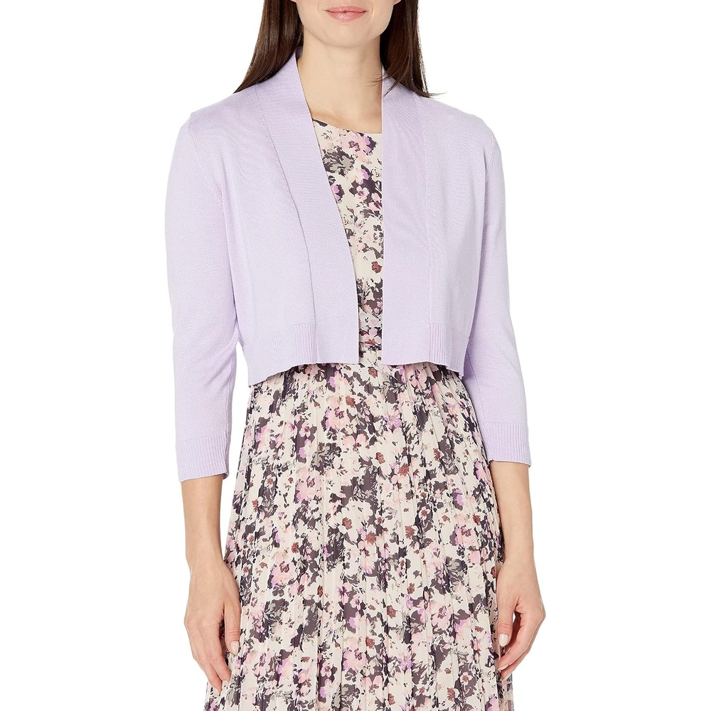 image:imageCalvin Klein 34 Sleeve Open Front ShrugOpal Knit
