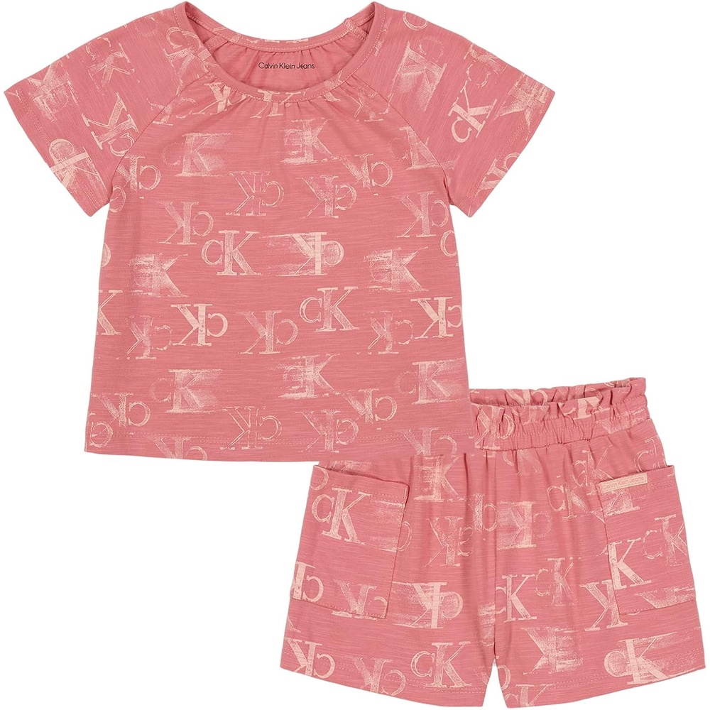 image:imageCalvin Klein Baby Girls 2 Pieces Short SetMauve Glow
