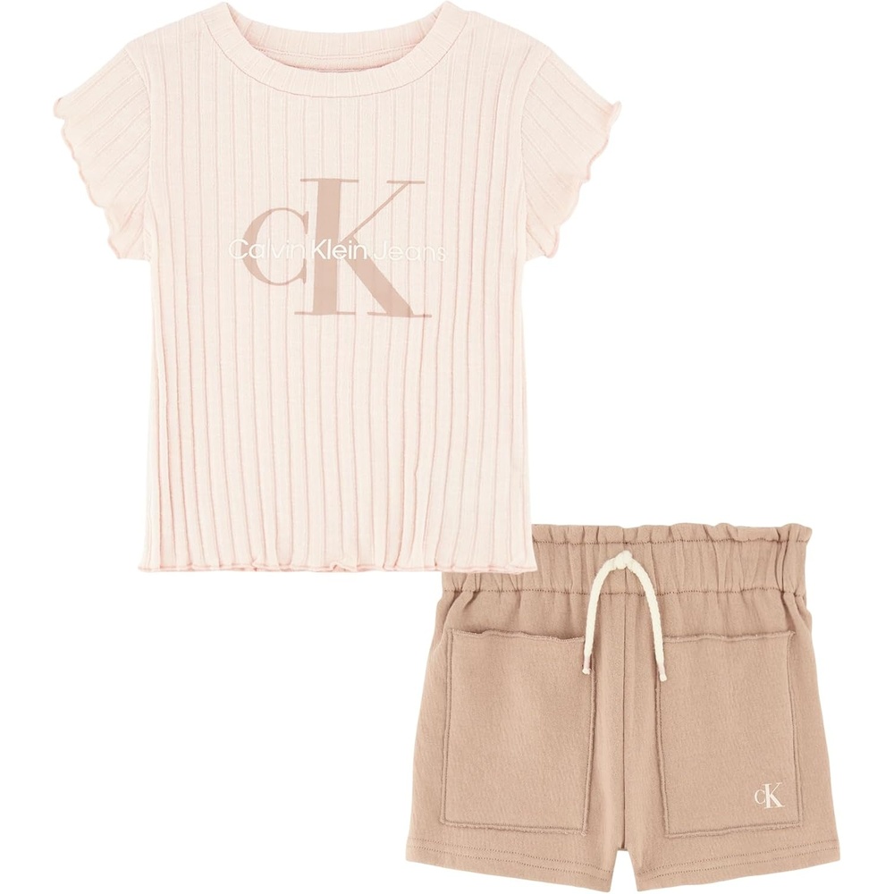 image:imageCalvin Klein Baby Girls 2 Pieces Short SetRose