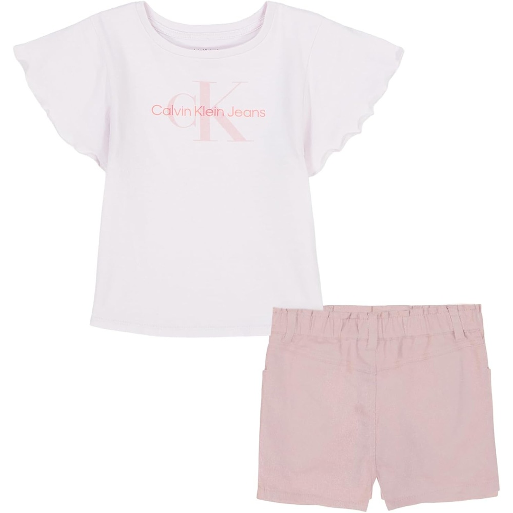 image:imageCalvin Klein Baby Girls 2 Pieces Short SetShrinking VioletLilac