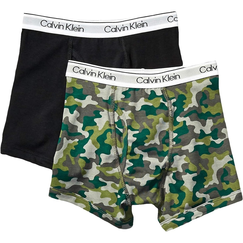 image:imageCalvin Klein Boys Boxer Briefs TwoPackBlackCamo
