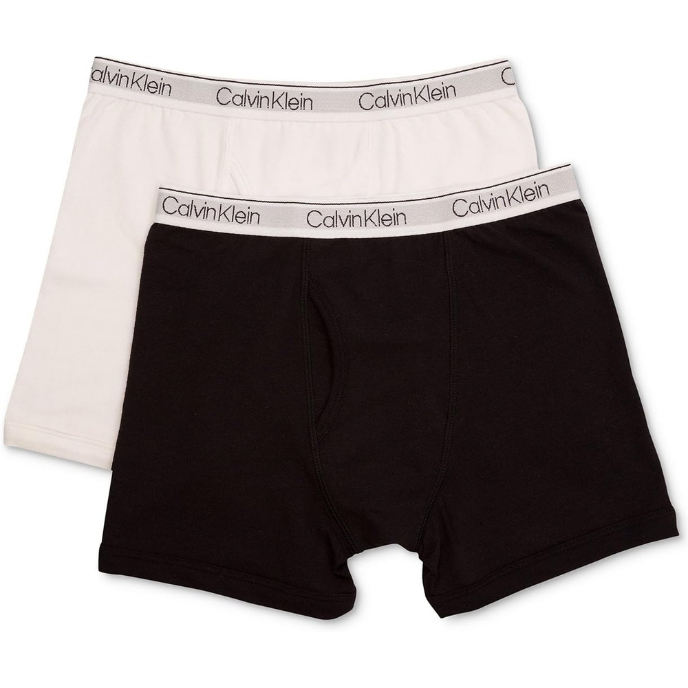 image:imageCalvin Klein Boys Boxer Briefs TwoPackBlackWhiteBlack