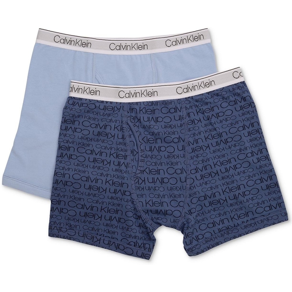 image:imageCalvin Klein Boys Boxer Briefs TwoPackBlue BellCk Logo Blue