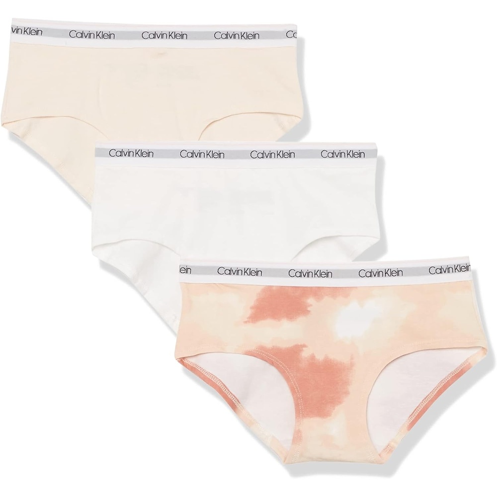 image:imageCalvin Klein Girls 3Pack Hipster Little KidsBig KidsTie DyeMotprlWhite