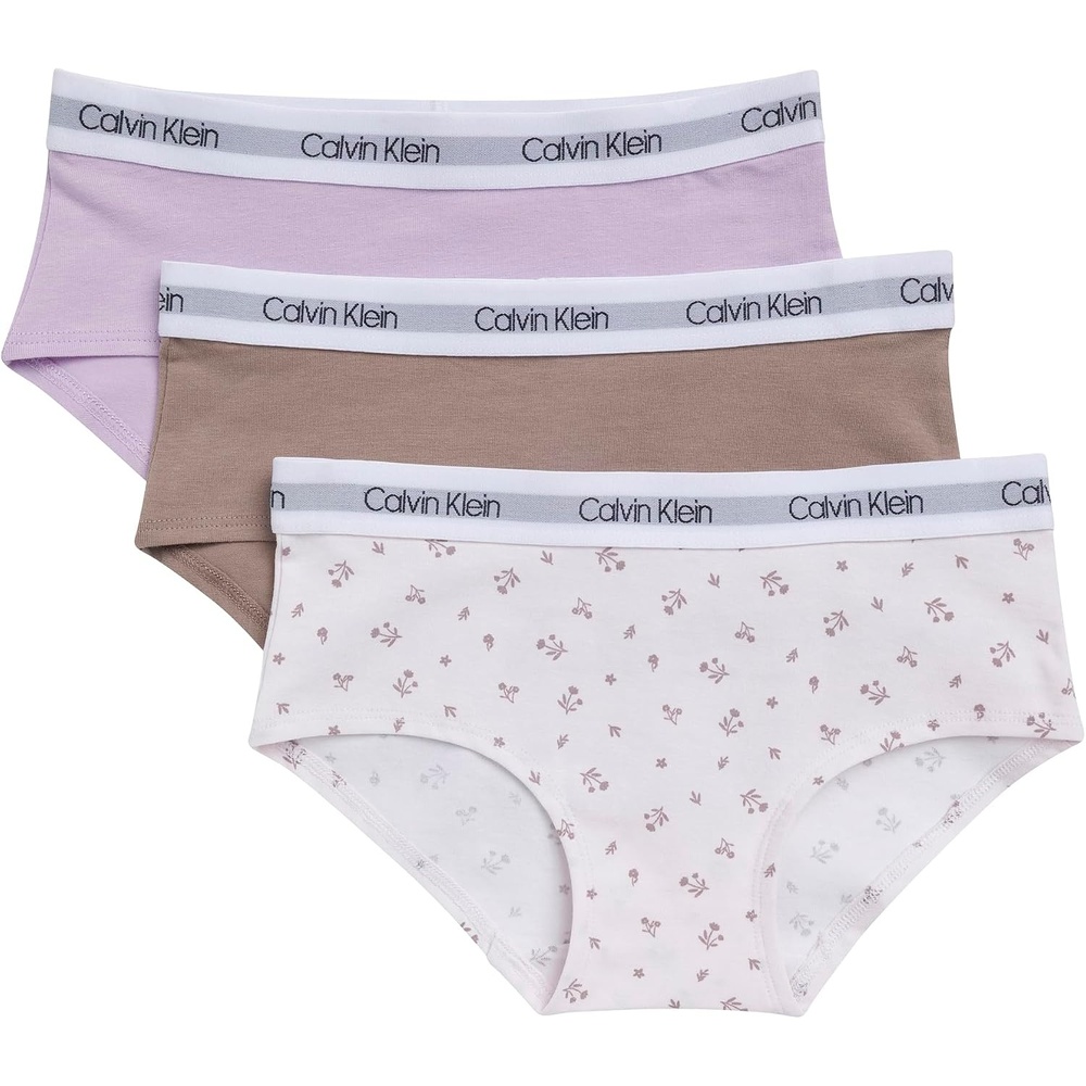 image:imageCalvin Klein Girls Hipster 3packBlush FloralDusted FoxPastel Lilac