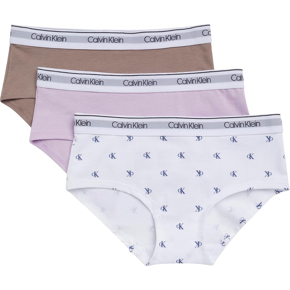 image:imageCalvin Klein Girls Hipster 3packCk Blue IndigoPastel LilacDusted Fox