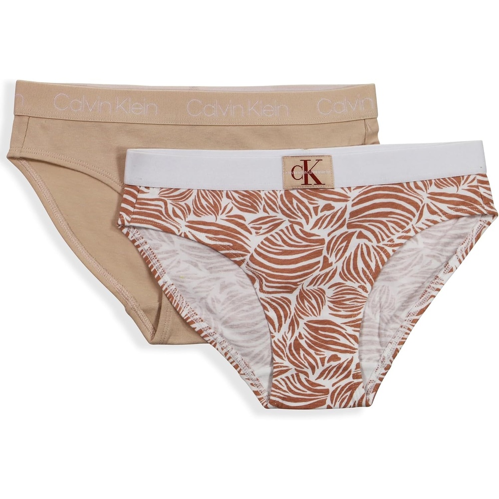 image:imageCalvin Klein Girls Modern Cotton Bikini PantyZebraBuff Beige Arch
