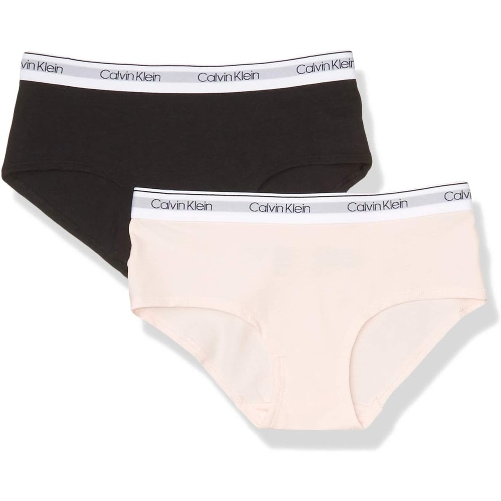image:imageCalvin Klein Girls Modern Cotton Hipster Underwear 2packCrystal PinkBlack