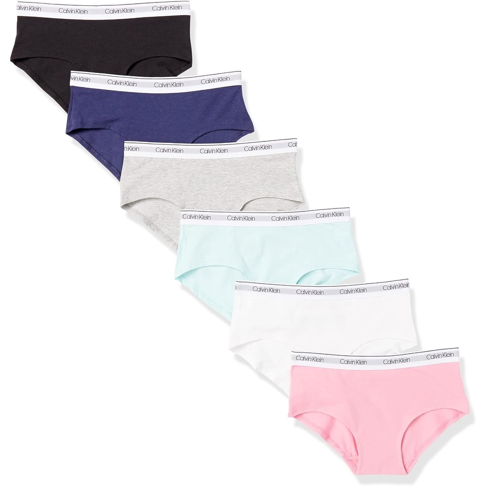 image:imageCalvin Klein Girls Soft Cotton Modal Hipster Underwear 6packPinkTeal