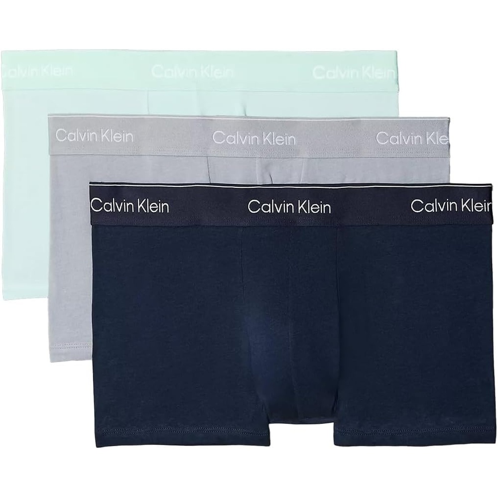 image:imageCalvin Klein Icon Cotton Stretch 3Pack Low Rise TrunksShoreline W Dtm WbMisty Grey W Dtm Wb Feel the