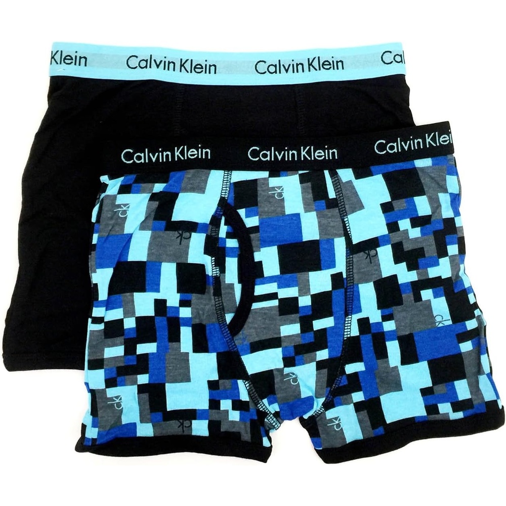 image:imageCalvin Klein Kids Boys Modern Cotton Boxer Brief Underwear 2PackBlue Print
